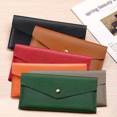 Large capacity cash storage bag, Niche high-value coin wallet, leather soft enve
