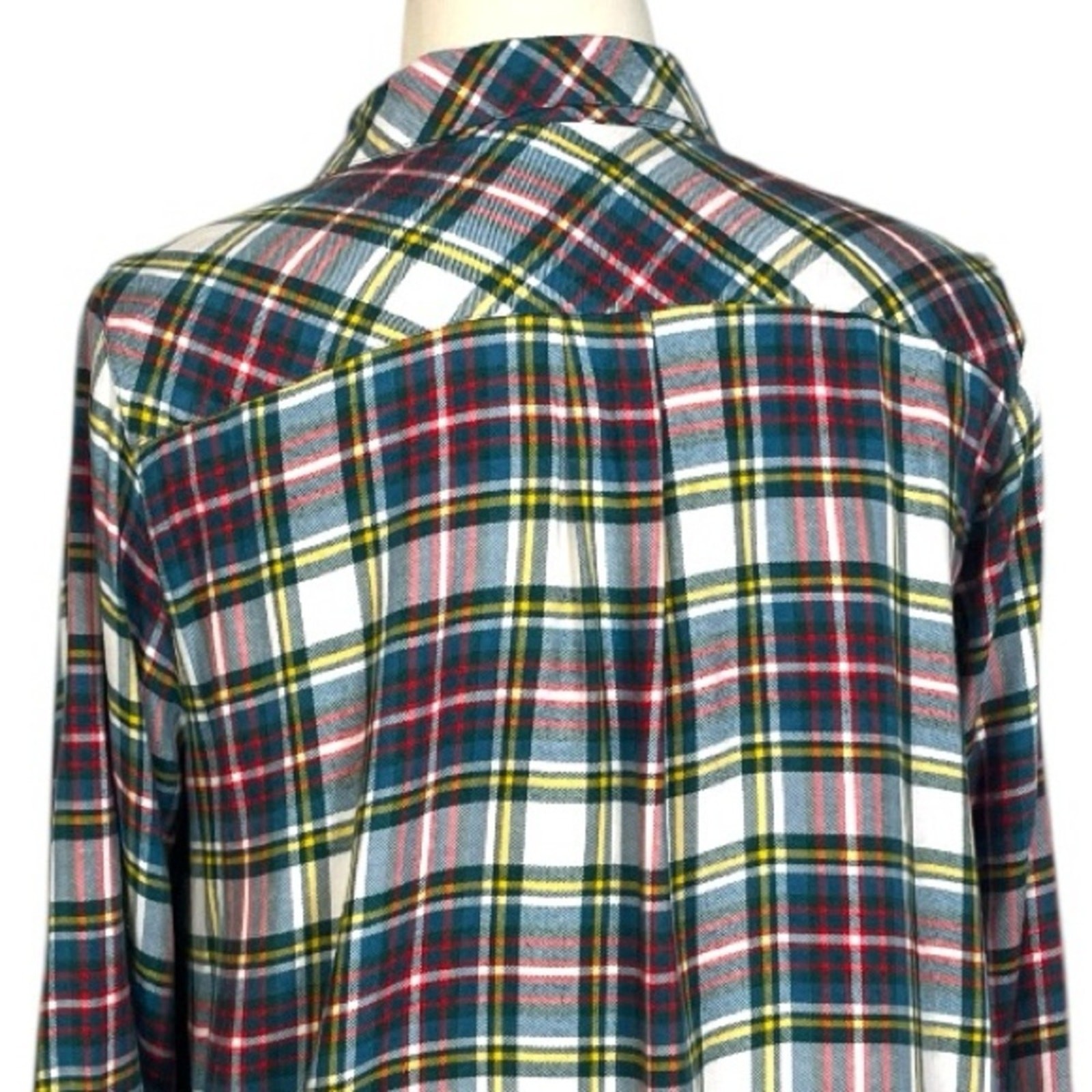 Torrid Button Down Collared Soft Flannel Red Gree… - image 8