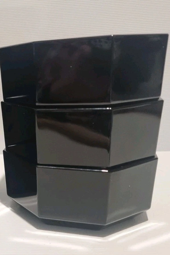 6 x Vintage Arcoroc OCTIME Black Glass Snack Dessert Bowls 17.5CM FRANCE - image 2 of 4