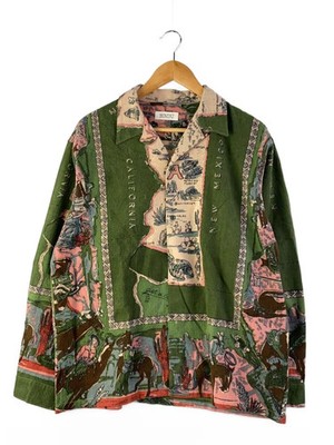 BINDU Long-Sleeve Shirt, Size M, Cotton, Green