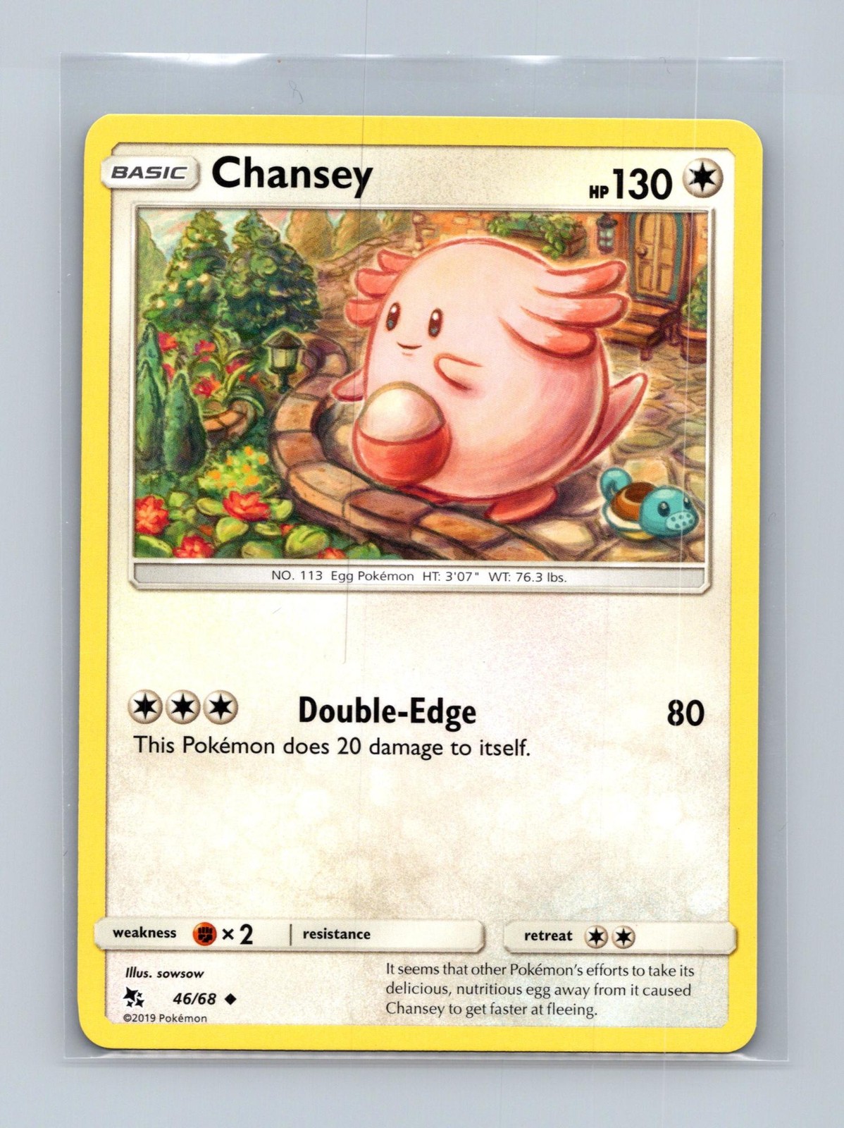 Chansey 46/68 Uncommon Hidden Fates Pokemon Lightly Played