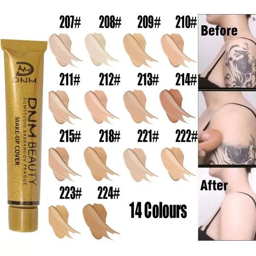 Tattoo Cover Up Make-up Haut Narbe Muttermal Wasserdicht Concealer Primer Creme - Bild 3 von 37