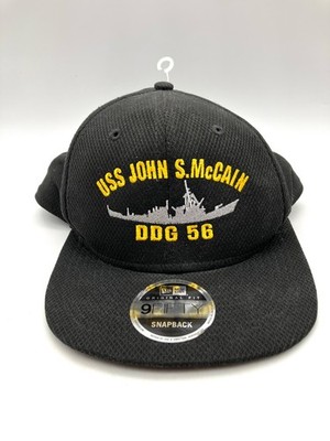 USS John S McCain DDG 56 Navy Snapback Hat Cap Made in USA Embroidered NWOT