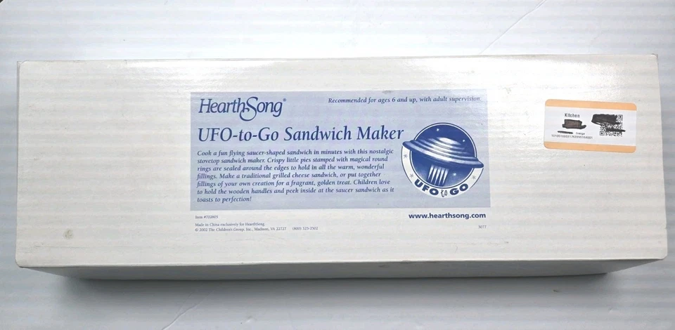 Hearthsong UFO To Go Camping Campfire Sandwich Maker Griller Alien Stove 2002 - Изображение 2 из 4