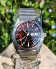 Vtg 1978 Timex Red Nebula Vincent Vega [John Travolta] Men's 38mm Watch Day/Date