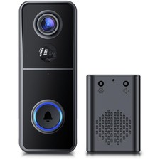 Doorbell Camera Wireless, 2K HD Video Doorbell with Ring Chime, Battery Opera...