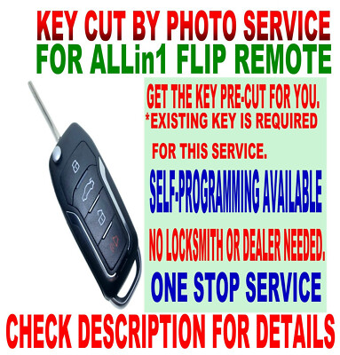 KEY CUT BY PHOTO GT Flip remote for 2015-2016 SCION FRS HYQ12BEL chipG fob ALARM