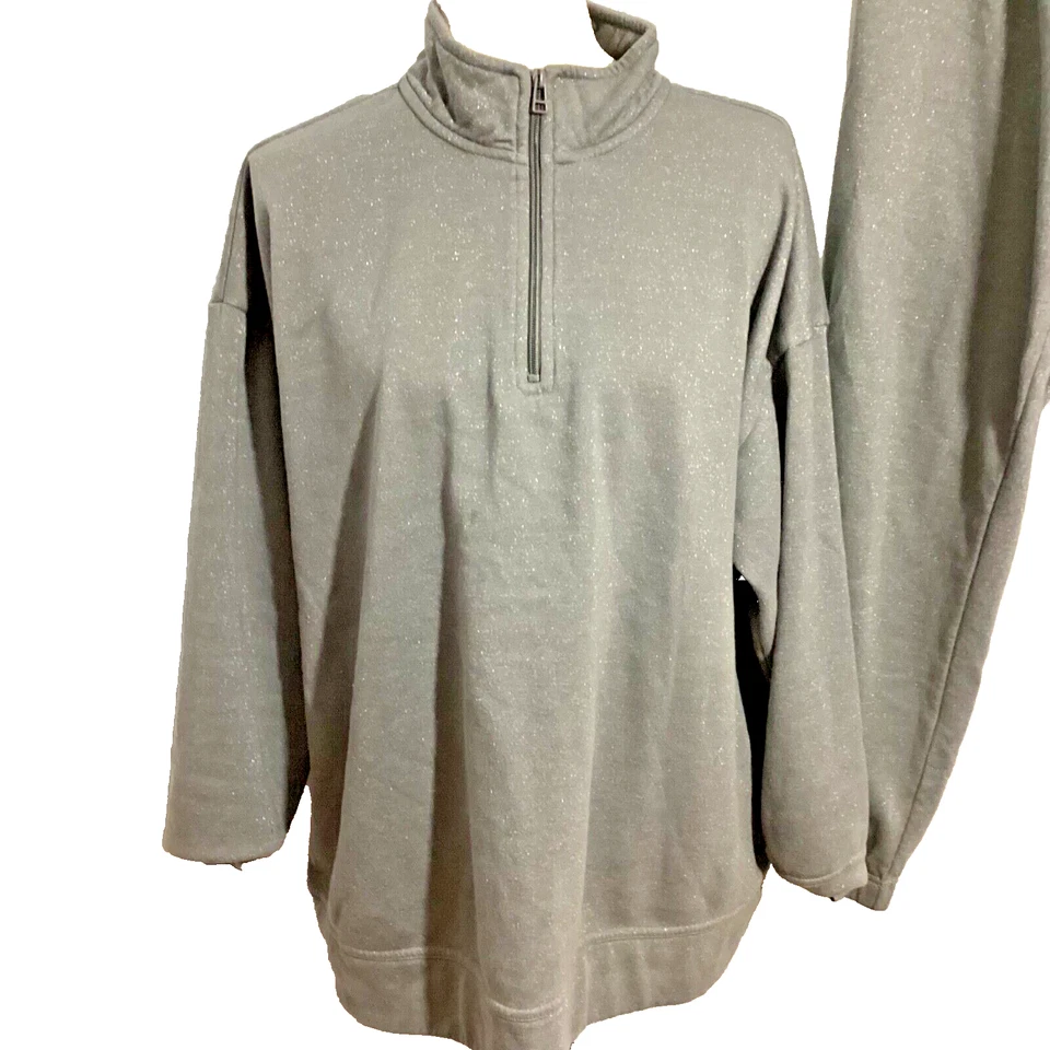 ИДЕОЛОГИЯ ЖЕНЩИН ПЛЮС 1 X 2 ИЗДЕЛИЯ КОМПЛЕКТ ТОЛСТОВКА И БЕГУНОВ СЕРЫЙ С LUREX FESTIV - Изображение 2 из 4