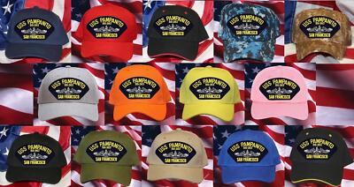 USS PAMPANITO HAT PATCH NAVAL NAVY GIFT  GIFT VETERAN  USA WOW