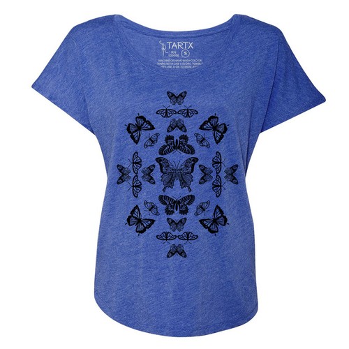 Butterfly Effect Tri-Blend Dolman T-Shirt XS-3XL - 第 2/18 張圖片