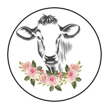 cow stickers, labels, tags, envelope seals, dairy cow, milk labels