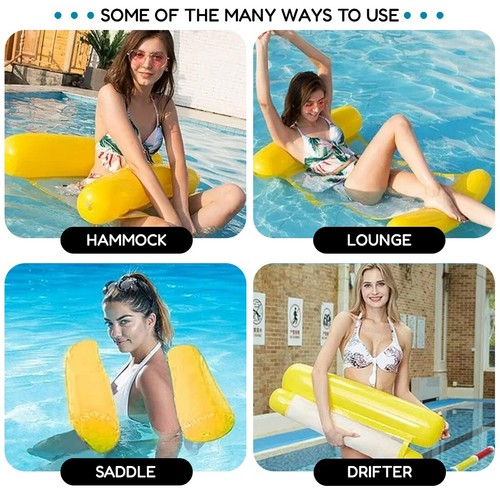 Novelty Inflatable Loungers Ride-On Lilo Beach Pool Mat Float Swim Ring - Picture 60 of 60