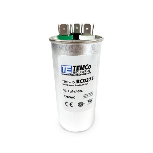 TEMCo 30+5 uf/MFD 370 VAC volts Round Run Capacitor 50/60 Hz -Lot-1 - Picture 3 of 3