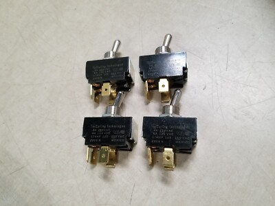 LOT OF 4 - CARLING 3A-250VAC 6A-125VAC 1/4HP 125-250VAC TOGGLE SWITCH ON/OFF