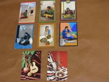 Lot 8 Western Native American Indian Swap Playing Cards  Basket & Rug Weavers