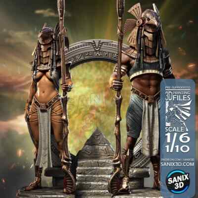 Horus Guards -Stargate - 3D Printed Kit by Sanix 3D - Resin Grey, Fan Art