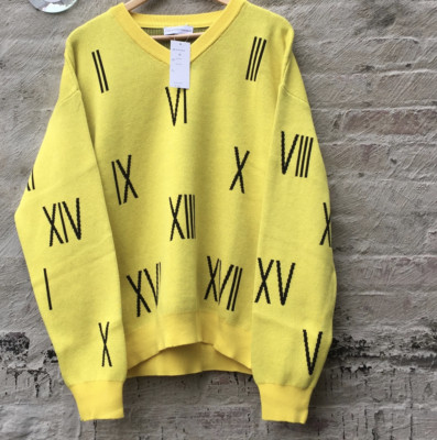 gosha rubchinskiy Vネック セーター GOSHA RUBCHINSKIY roman Numerals numbers letter V-neck sweater
