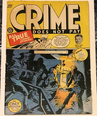 Crime Does Not Pay #27  Charles Biro Cover 1943, Pretty Boy Floyd