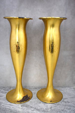 Par de jarrones grandes estilo trompeta antigua, 19 7/8" ht. (CU672) chalice co.