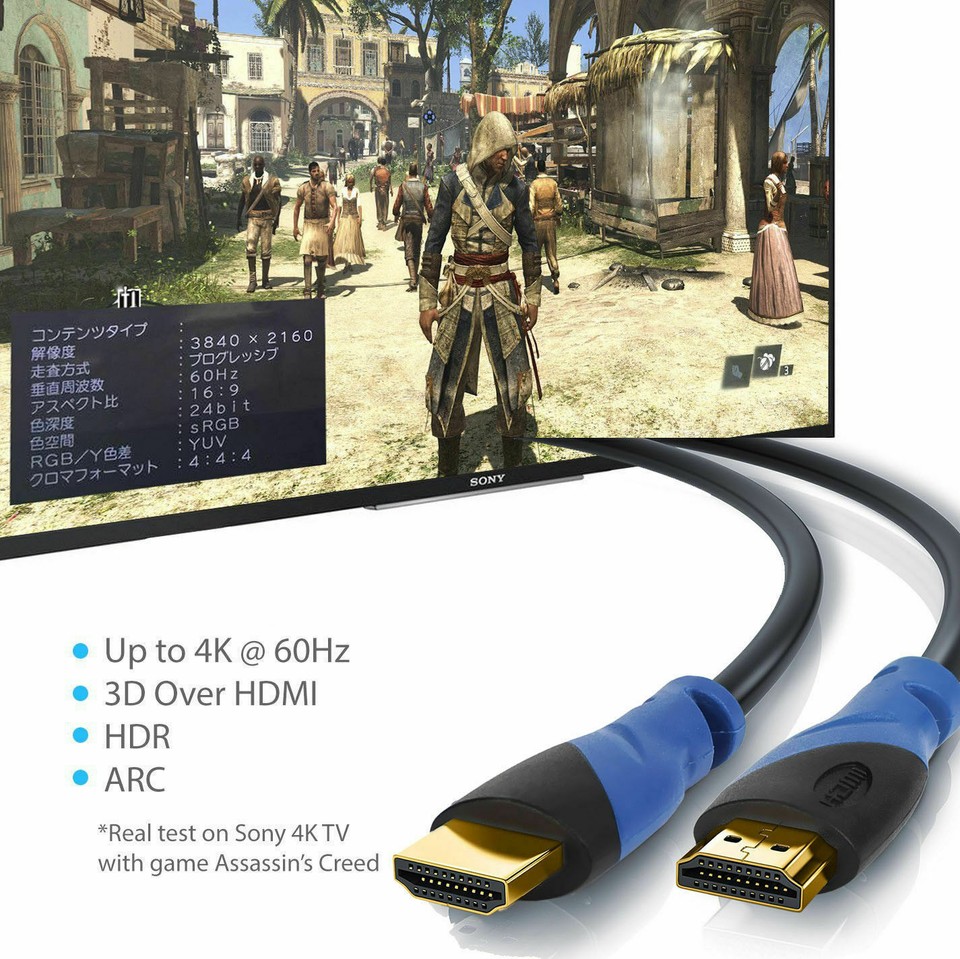 Etseinri Cavo HDMI 2.1 4M, Certificato 10K 8K 4K Cavo HDMI® Ultra Alta Velocità 4K - Foto 4