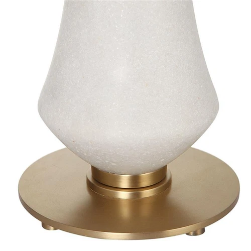 Uttermost Marille Transitional Rice Resin and Iron Metal Table Lamp in White - Picture 6 of 8
