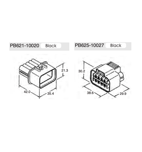 KUM 090 Series 10 pins Male Female Waterproof Connector PB625-10027 PB621-10020 - Picture 4 of 4