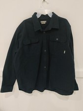NWoT Eddie Bauer Men Heavyweight Brushed Fleece Button Up Blue Size M 80 DD150