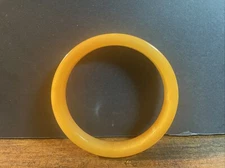 Orange Bakelite Bangle Bracelet Simichrome Tested 1/4 in wide 3 in Diameter
