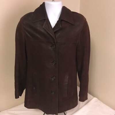 Wilsons Adventure Bound Leather Jacket Womens Brown Bomber Thinsulate Liner FS!