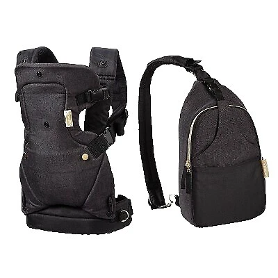 Infantino Algodón Negro baby carriers, Eslingas y mochilas