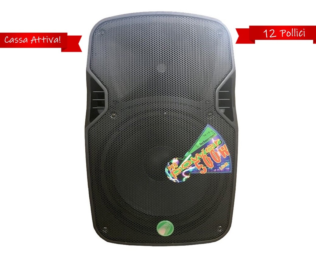 TECHNOSOUND TK12A Cassa Attiva 12" 500W: Audio Potente per Karaoke e Feste