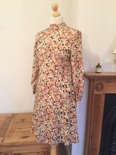 Zara Floral Printed High Neck Long Sleeve Dress Size XS UK 8