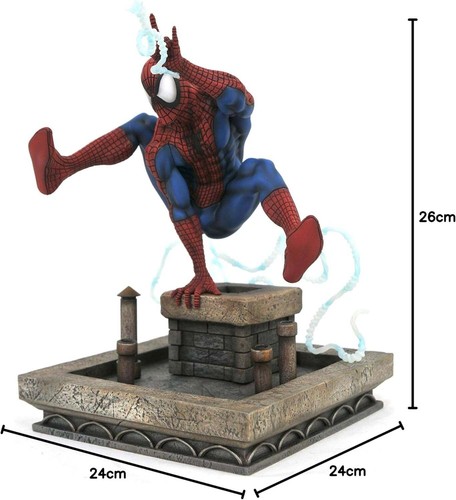 SPIDER-MAN 90s PVC STATUE | Marvel Gallery Diorama | Diamond Select 8 Inch - Picture 3 of 7