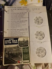 The Civil War Viewmaster B790 Reels GAF Packet Complete w/ Booklet 3 set