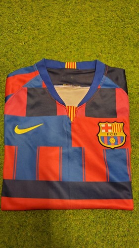 *Nike FC Barcelona 2018 20th Anniversary Football Home Jersey Messi 10 Large Gc* - Picture 6 of 14