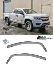 For 15-20 Colorado Double Cab IN-CHANNEL Side Window Vent Visors Rain Deflectors