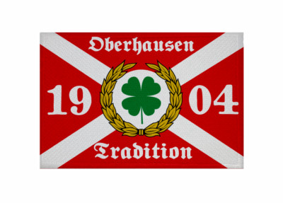 Aufnäher Oberhausen Tradition 1904 Fahne Flagge Aufbügler Patch 9 x 6 cm