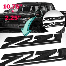Chevrolet Silverado 2019-2022 2PCS Gloss Black Z71 Fender Emblem Badge Decals