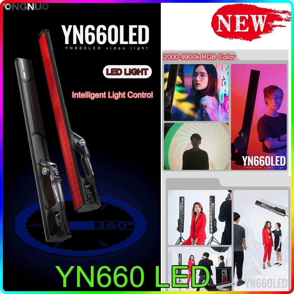 YONGNUO YN660LED RGB Colorful Handheld Led Video Light 2000K-9900K APP Control  - Image 3 of 4