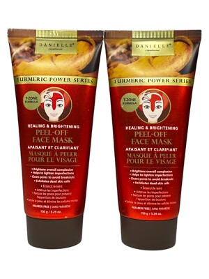 2x Danielle Creations Turmeric Brightening Peel-Off Face Mask - T-Zone Formula