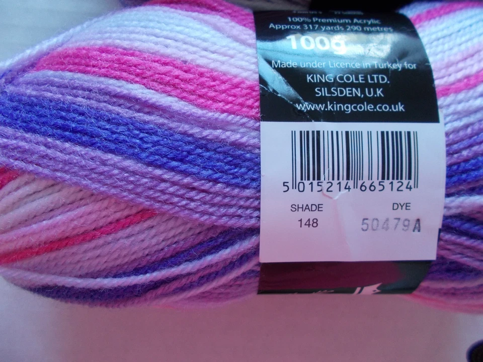 King Cole Flash DK gradient yarn, Candy, lot of 2 (317 yd ea) - Image 3 of 3
