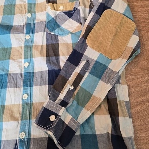 Seven7 Mens Plaid Button Down Corduroy Elbow Pads Large Multicolor Western - Picture 11 of 13