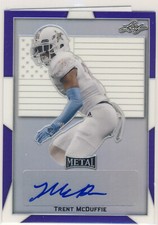 TRENT MCDUFFIE 2019 Leaf Metal Army All-American Bowl Proof /1 AUTO 1/1 CHIEFS