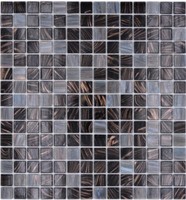 Mosaik Goldensilk Grau Schwarz Fliesenspiegel KüChe Wc 54-0108 | 10 Mosaikmatten