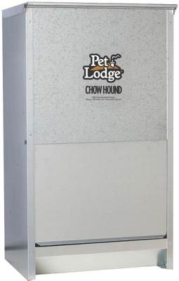 New Pet Lodge Ch50 Chow Hound 50lb Galvanized Steel Dog Cat Pet