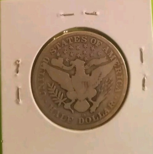 1915 D Barber Half Dollar 90% Silver Coin G St Natural FULL RIMS Denver Babs - Picture 2 of 4