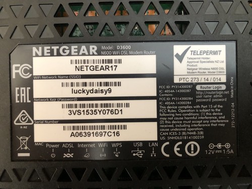 Netgear D3600 + PSU N600 WiFi DSL Modem Router z zasilaczem Netgear D3600 (z VAT) - Zdjęcie 3 z 6