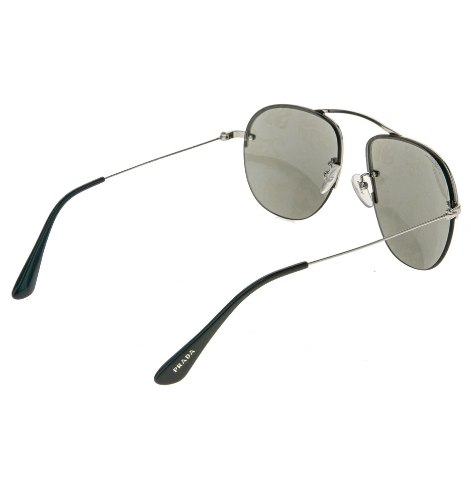 Gafas de sol PRADA TEDDY 58O PR58OS aviador plateado amarillo hibisco estampado espejo Foto 2 de 4