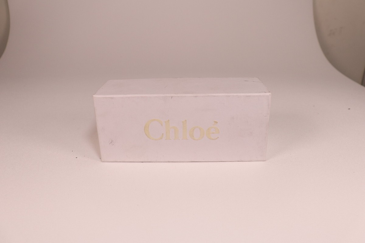 CHLOE SUNGLASS AND EYEGLASS WHITE REPLACEMENT CASE WITH BOX 