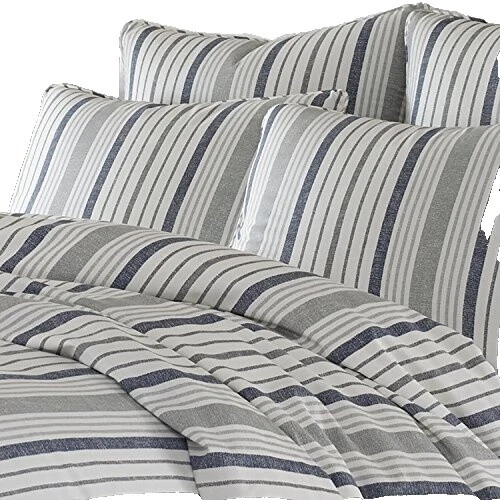 棉缎条纹被子床单和床罩